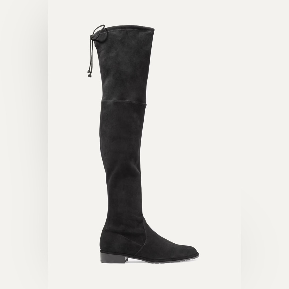 Stuart Weitzman - Lowland Suede Black Over the Knee Boots - size 39